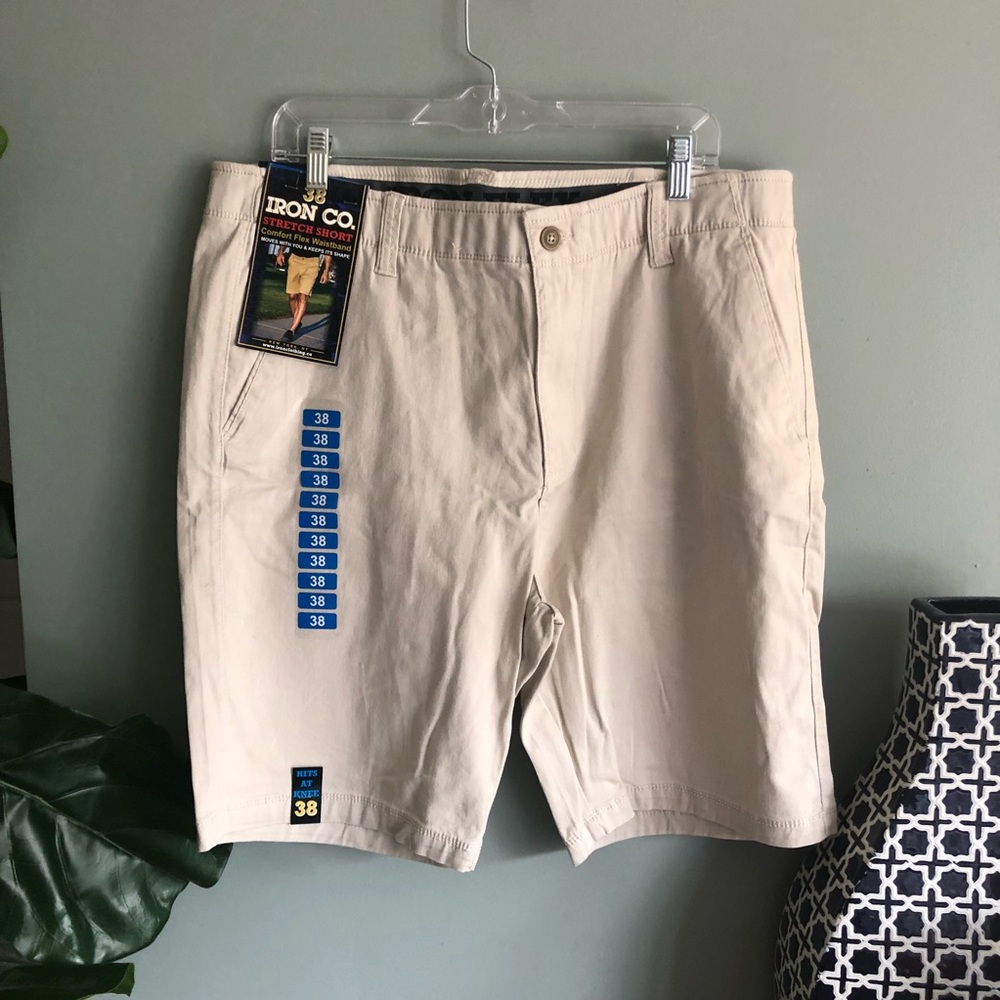 New Iron Co. Comfort Flex Khaki Shorts Men’s, 38